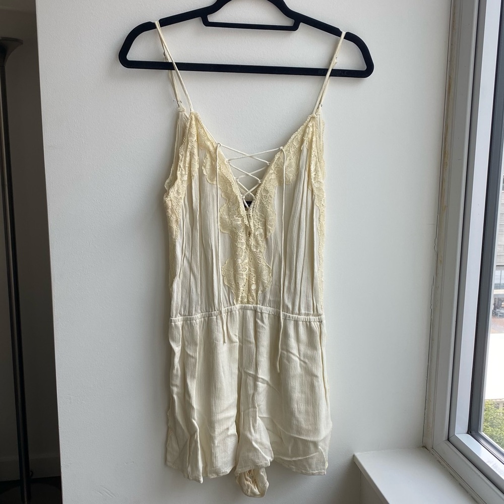 Yellow Lace Romper
